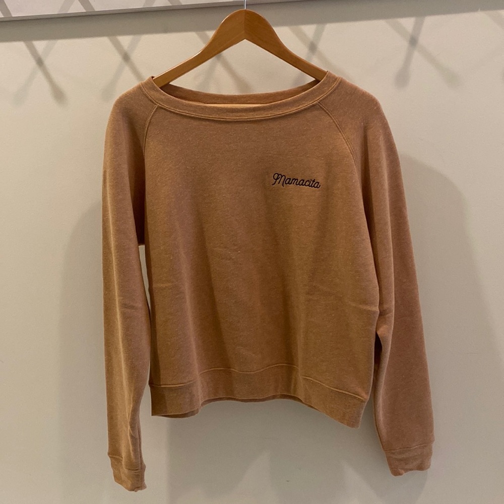 Embroidered Mamacita Cropped Sweatshirt